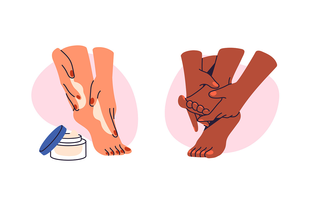 Female feet beauty procedures set, a Person Illustration by PaperTrident (Photo 2 of 5)