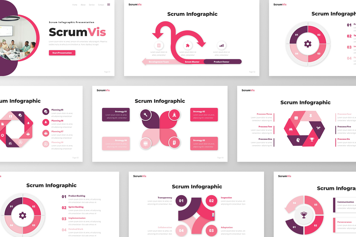 ScrumVis - Scrum Infographic, a Presentation Template by GraphauseProject (Photo 2 of 6)