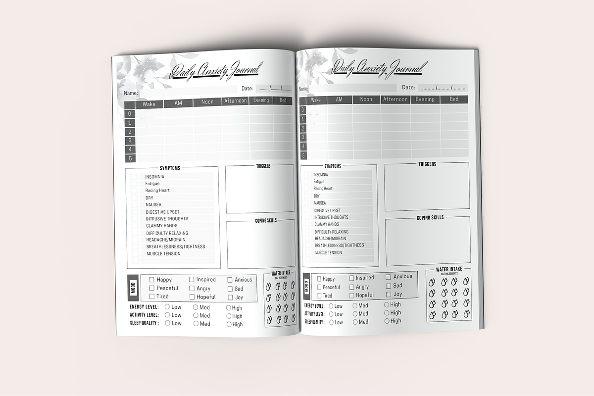 Daily Anxiety Journal KDP Interior, a Templates & Theme by KDPISH (Photo 3 of 4)
