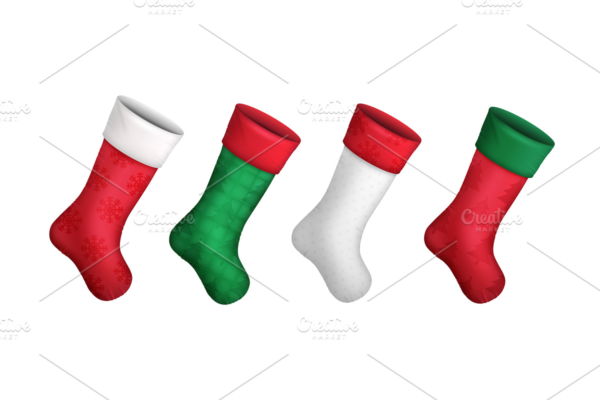 Realistic christmas stockings. Santa, an Object Illustration by Stock-Smart-Start