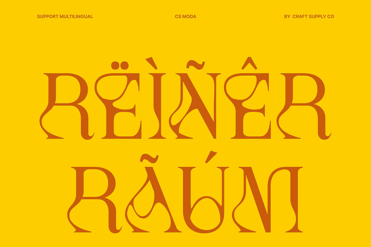 CS Moda – Experimental font, a Serif Font by Craft Supply Co. (Photo 7 of 8)