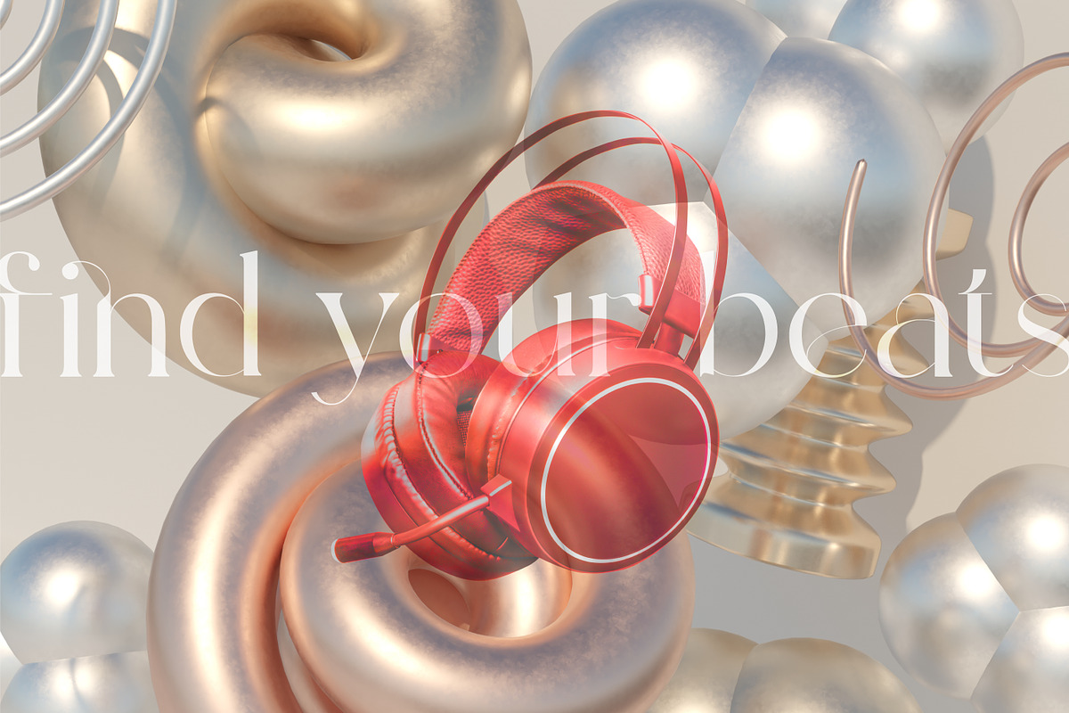 CHROMIUM - 3D Shapes Backgrounds, a Background Graphic by SCHÉRI (Photo 7 of 16)