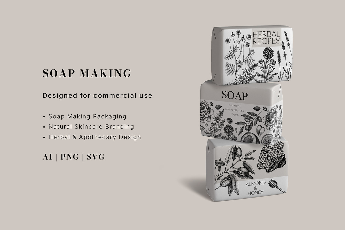 Hand-Drawn Soap Making Vector Set, a Healthcare Illustration by Yevheniia (Photo 2 of 11)