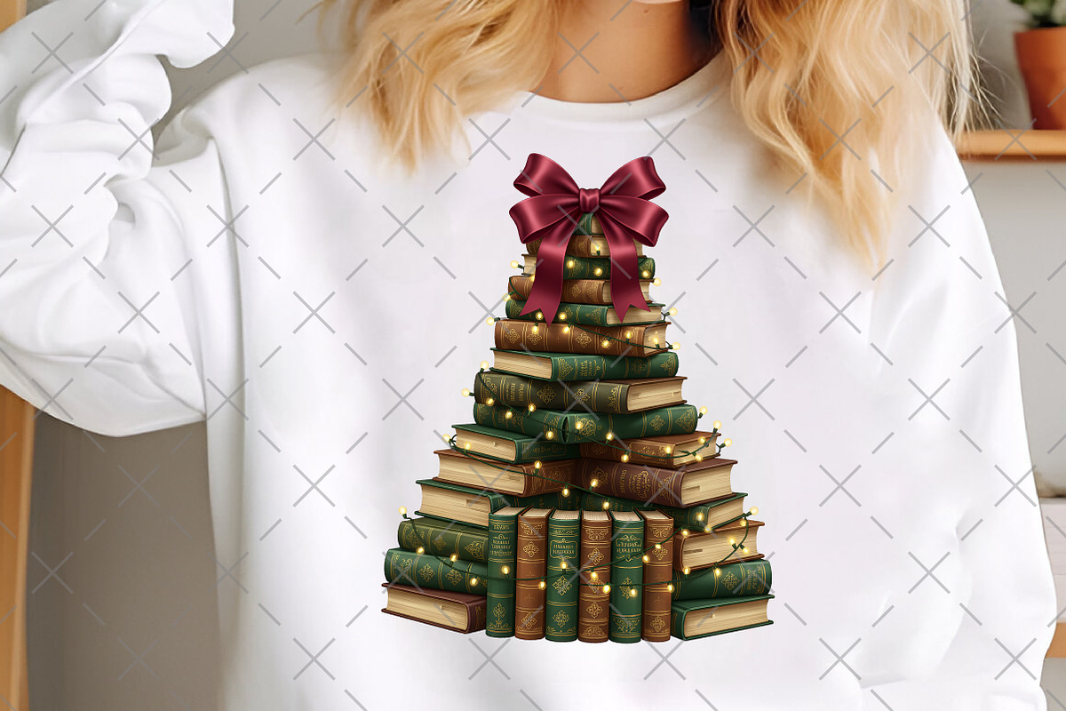 Christmas Book Tree Xmas Teachers, an Illustration by Craft Nest (Photo 6 of 6)