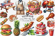 Summer BBQ Party Sublimation Clipart, an Illustration by Designking (Thumbnail 1 of 4)