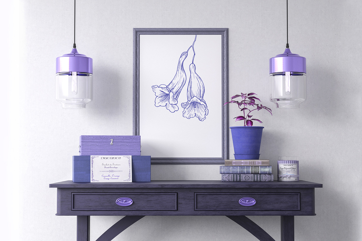 Flowers of Jacaranda. Botanical Set, a Decorative Illustration by ON_lineart_store (Photo 9 of 10)