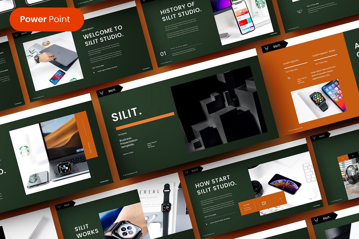 Silit – Business PowerPoint Template, a Presentation Template by Dens Creative Studio (Photo 1 of 6)