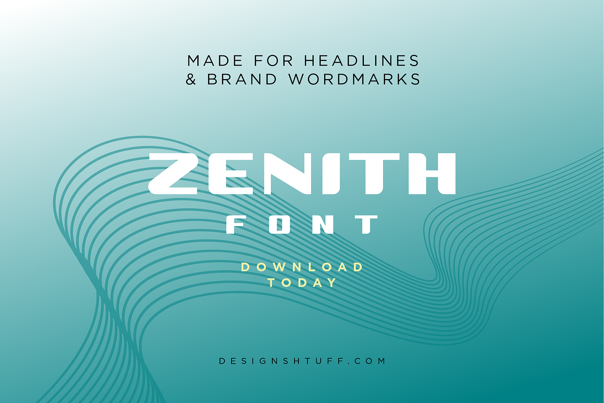 ZENITH DISPLAY FONT • ROUND + SHARP, a Font by DESIGN SHTUFF (Photo 9 of 9)