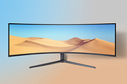 Ultrawide Curved Monitor Mockup 10K, a Product Mockup by Zabiegala MP (Thumbnail 2 of 9)