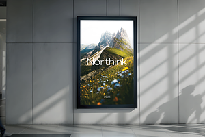 Indoor Lightbox Poster Mockup, a Mockup by Northink