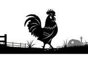 Rooster Chicken Silhouette Vector Bu, an Illustration by Designs_River (Thumbnail 16 of 51)