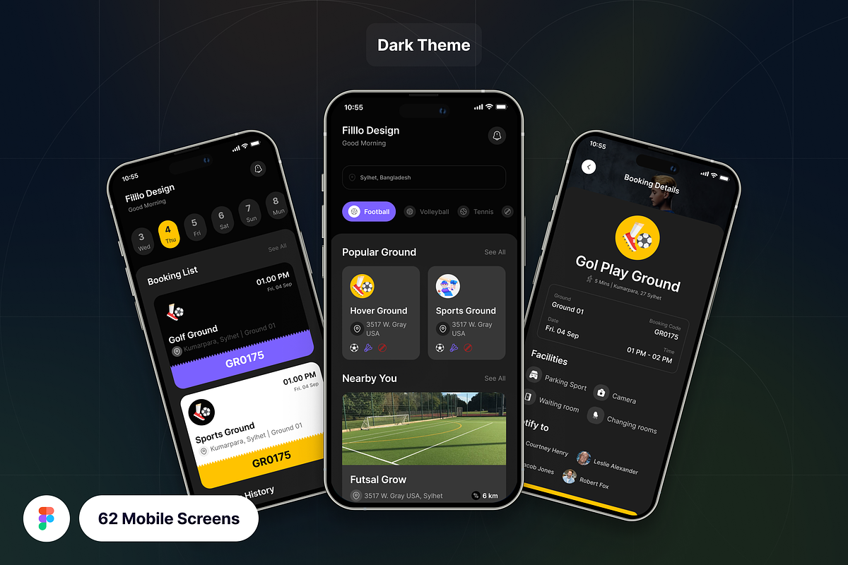 Filllo Playground Booking App UI Kit, an UI Kit Template by floxui (Photo 5 of 9)