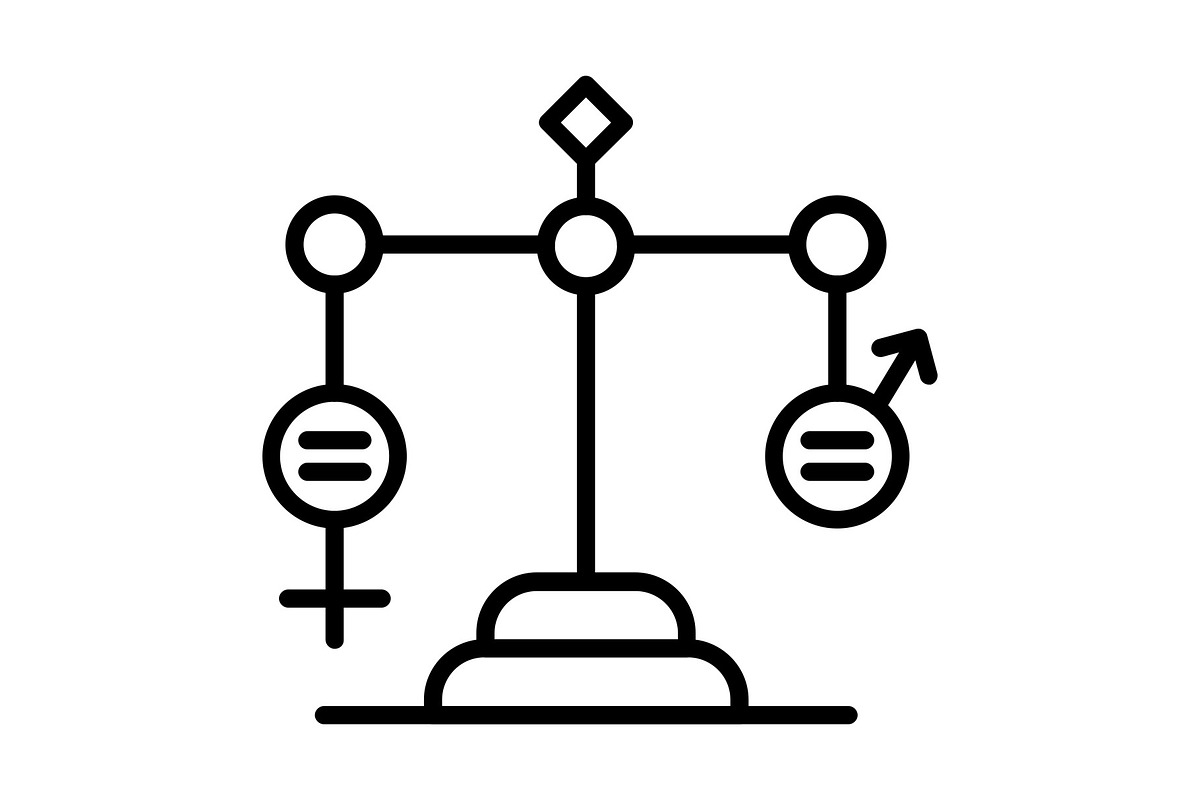 Gender Equality Line Icon, an Icon by Pexelpy