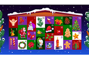 Christmas advent calendar, a Seasonal Illustration by Seavector Studio (Thumbnail 2 of 3)