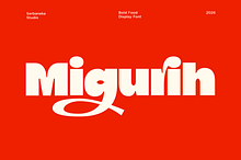Migurih Bold Food Display Font