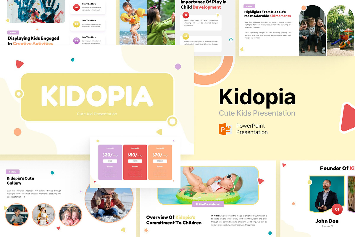 Kidopia - Cute Powerpoint Template, a Presentation Template by Eklip Studio (Photo 1 of 5)