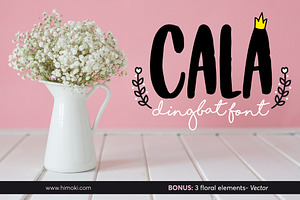 Cala Dingbat Font-floral Elements