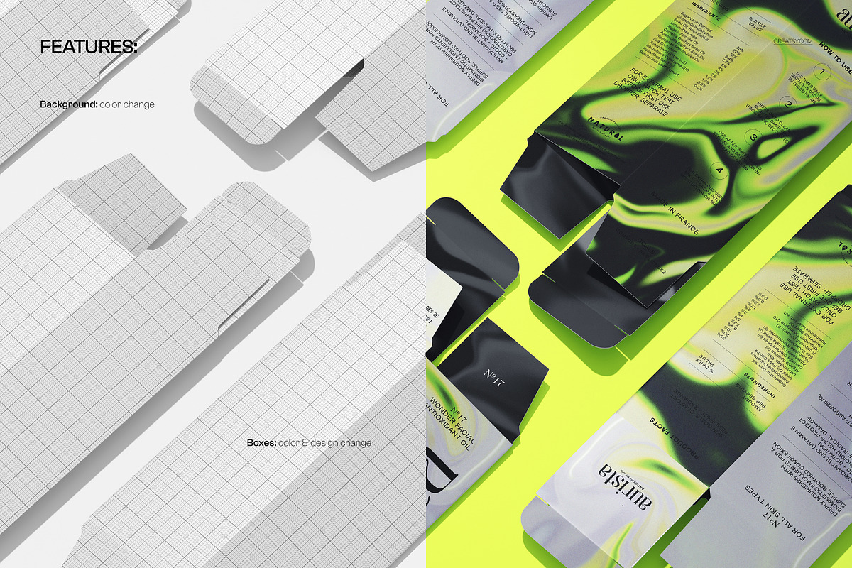 Scattered Packaging Boxes Mockup, a Packaging Mockup by creatsy5 (Photo 3 of 6)