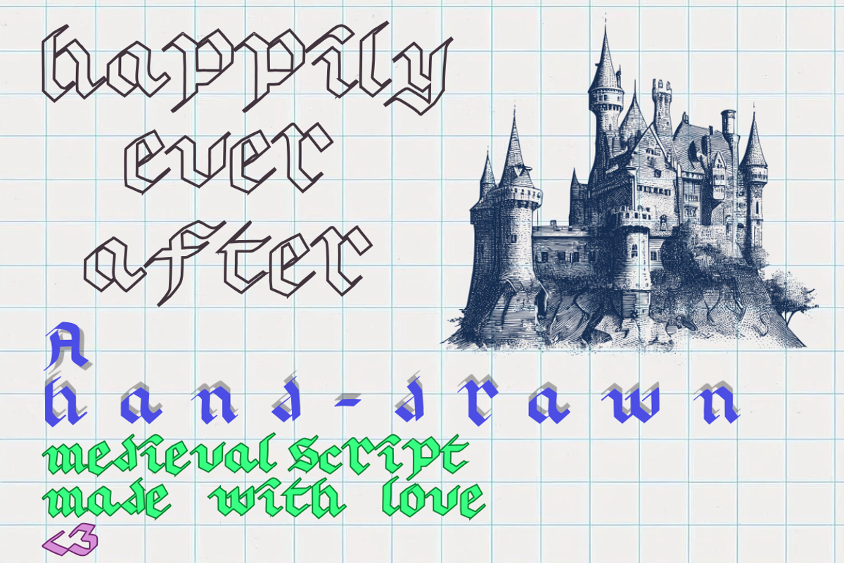 Happily Ever After Medieval Font, a Handwritten Font by Eryn Rose Design (Photo 15 of 18)
