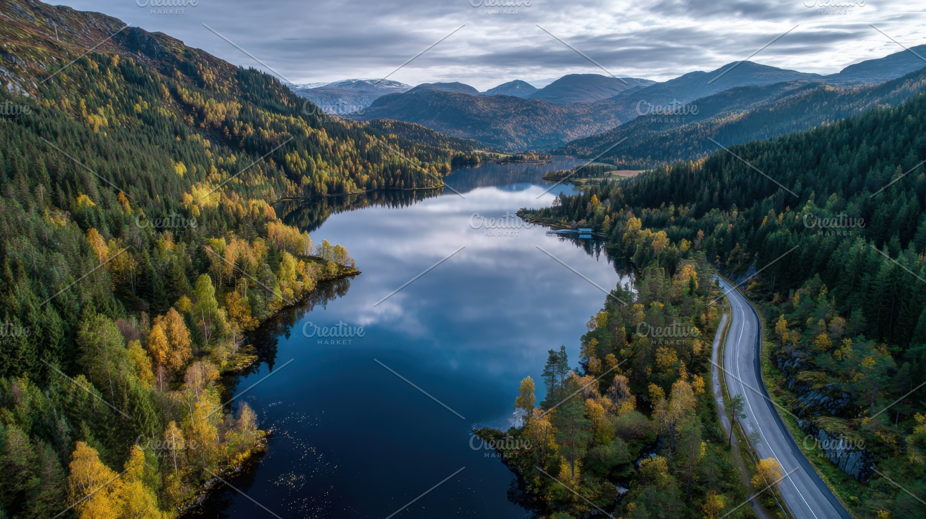 Calm waters and mountains, a Photo by Beautiful things