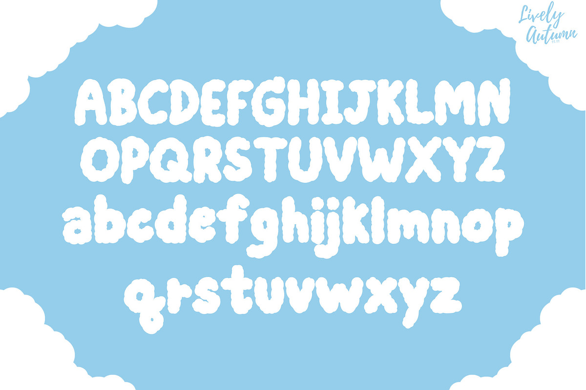 Fluffy | Hand drawn Sans serif Font, a Handwritten Font by LivelyAutumn11.11 (Photo 2 of 5)