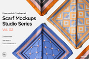 Silk Scarf Mockup - Studio series 02, an Apparel Mockup by Mocku (Thumbnail 1 of 13)
