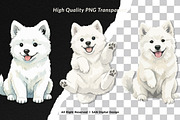 15 Bundle Watercolor White Puppy Dog, an Animal Illustration by Morspective (Thumbnail 2 of 8)