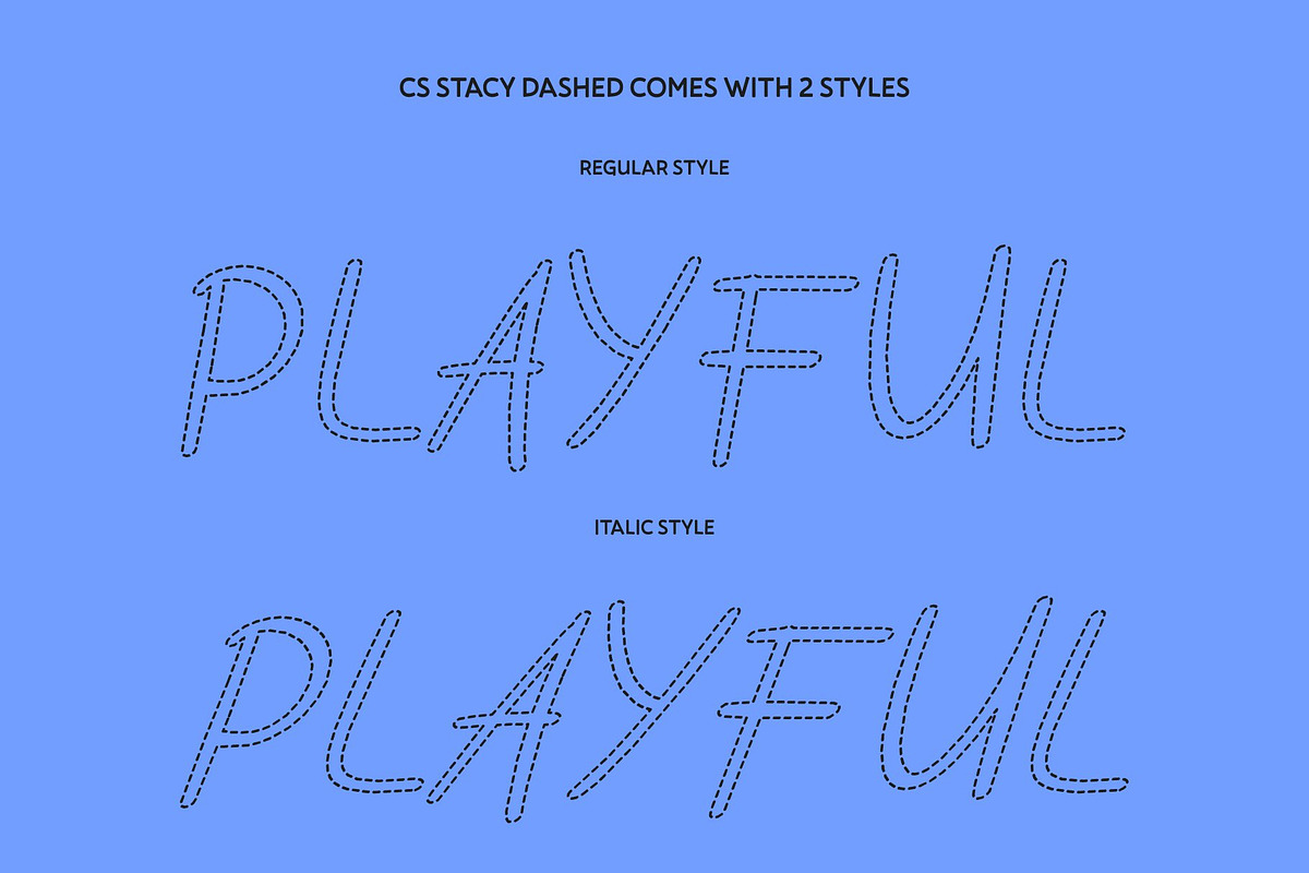 CS Stacy Dashed, a Handwritten Font by Craft Supply Co. (Photo 3 of 8)