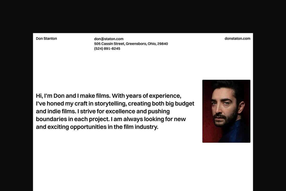 Don | CV / Resume template, a Resume Template by CV house (Photo 4 of 5)