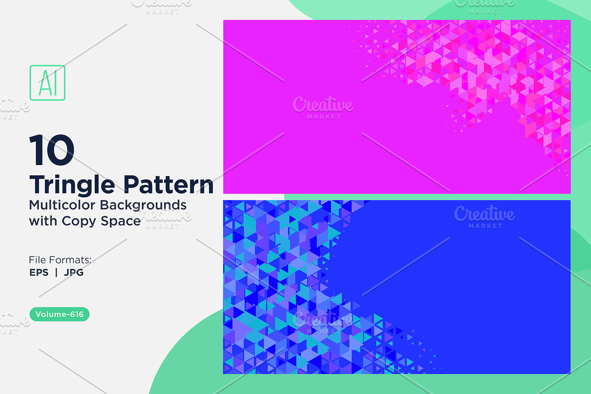 Vibrant Triangles Pattern Background, a Pattern Graphic by shahsoft