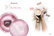 Watercolor Macaron Collection, a Food Illustration by MayaNavits (Thumbnail 2 of 10)