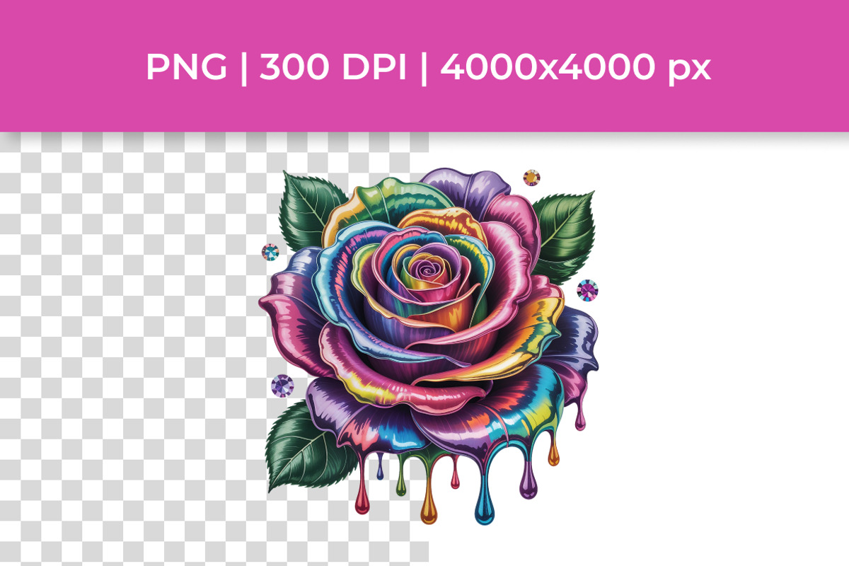 Holographic Rainbow Valentine's Set, a Seasonal Illustration by InkyQueenArt (Photo 2 of 7)