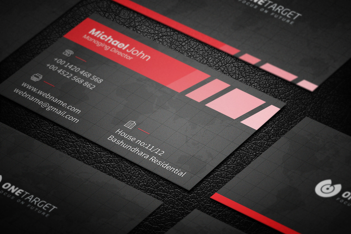 Dark Corporate Business Card, a Business Card Template by Momentostudio (Photo 3 of 4)