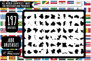 ALL World Countries MAP Stamps, a Brush Add-On by Julia_Raketic (Thumbnail 1 of 4)