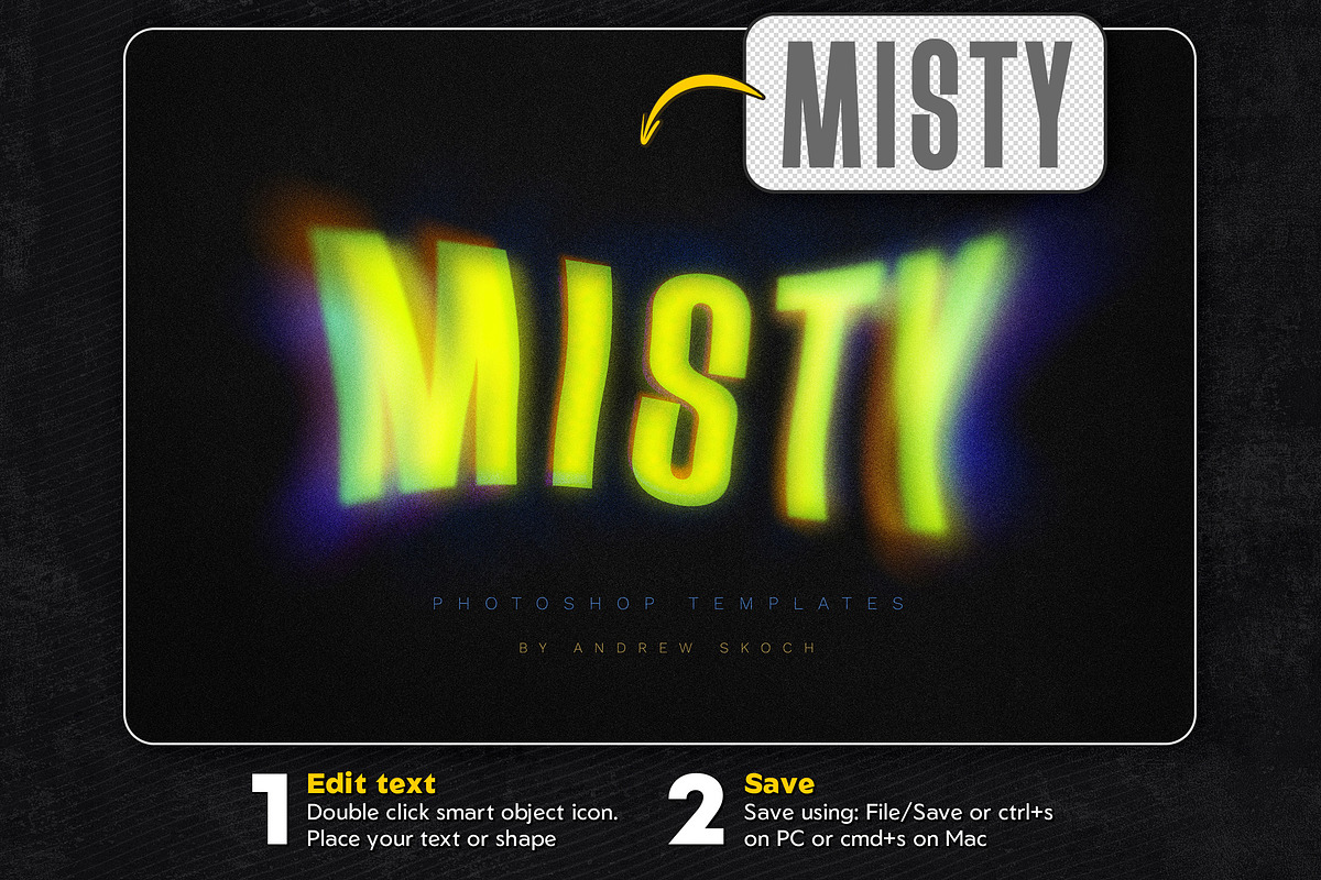 Gradient Blur Text Effects Bundle, a Layer Style Add-On by Andrew Skoch Design (Photo 4 of 11)
