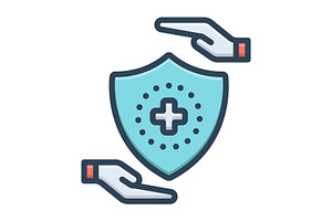 Safety protect color icon, a Duotone Icon by Creative priyanka