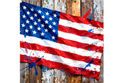 American Flag on Barn Board, a Seasonal Illustration by Sharon Schwalbe (Thumbnail 4 of 5)