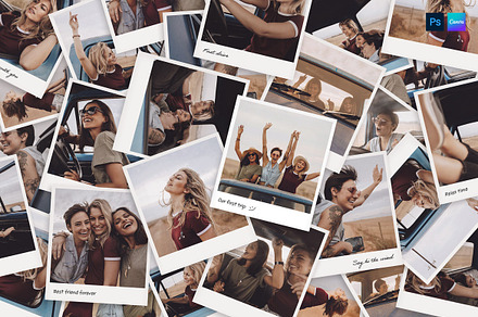 Polaroid Photo Collage Template, a Flyer Template by BrandPacks