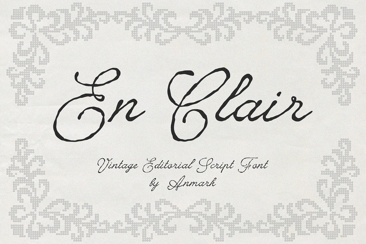 En Clair Vintage Rough Script Font, a Script Font by AnMark (Photo 1 of 14)
