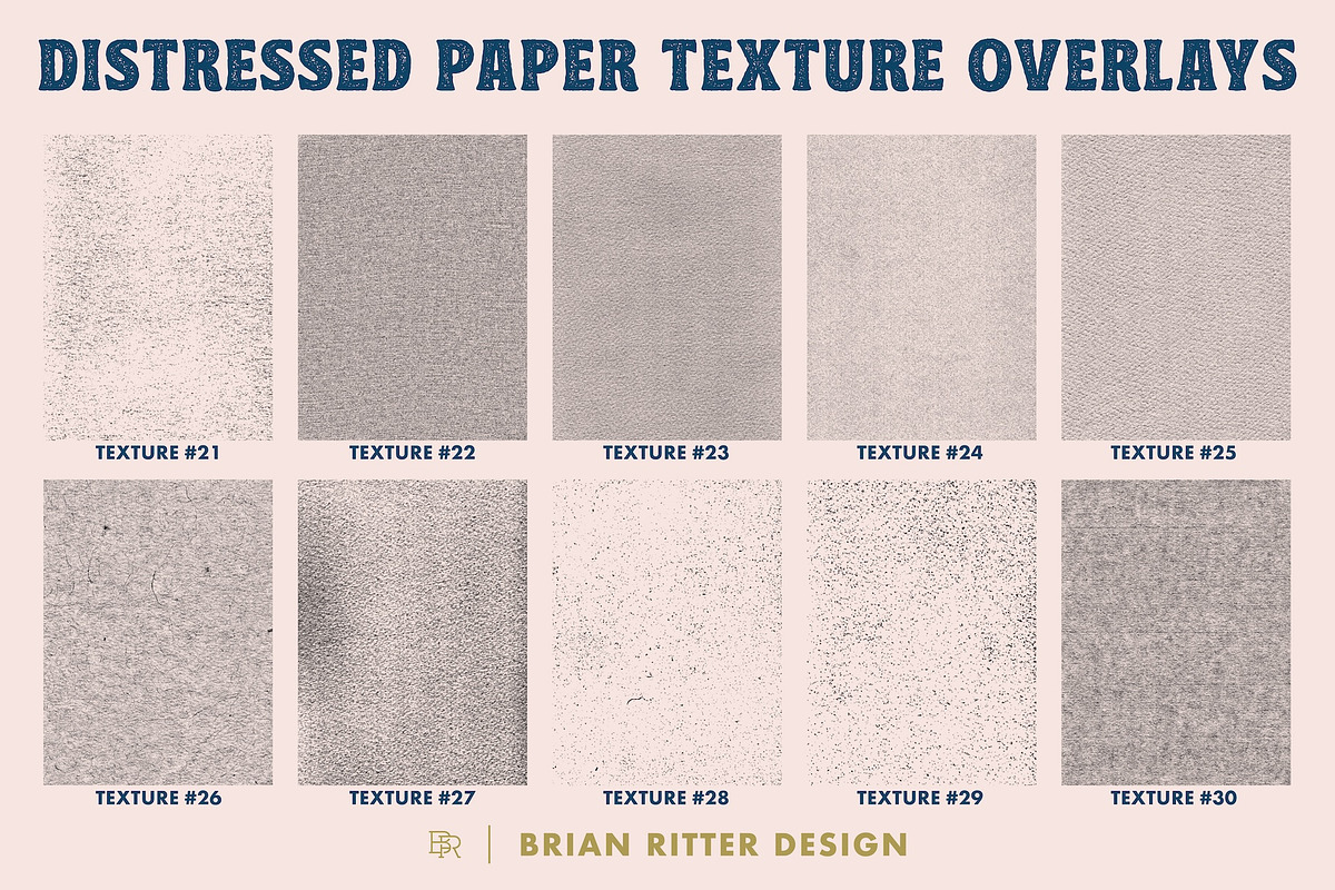 Distressed Paper Texture Overlays, a Texture Graphic by Brian Ritter Design (Photo 9 of 14)