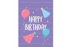 happy birthday card, an Illustration by studiogstock