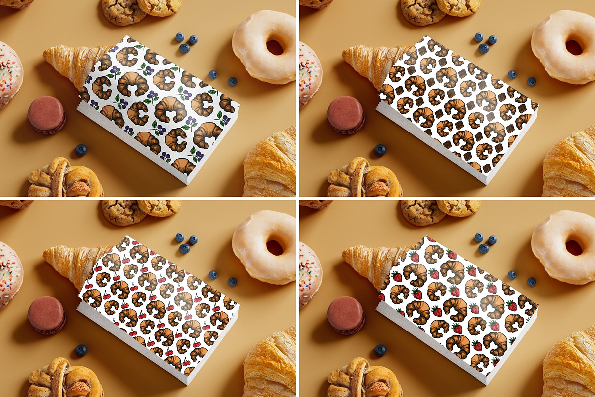 Cafe Favorites: Croissant Patterns, a Pattern Graphic by Elatedowl (Photo 4 of 11)