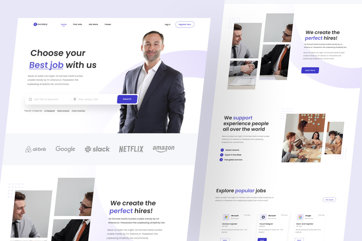 Job Seeker Landing Page, a Landing Page Template by Rukuru Studio (Photo 3 of 5)