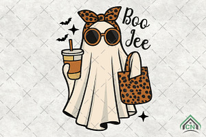 Halloween Boo-Jee Ghost Sublimation, an Illustration by Craft Nest