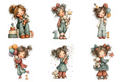Birthday Girl Clipart, an Illustration by Design Market (Thumbnail 3 of 3)