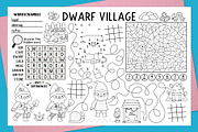 Dwarf village activity placemats, an Education Illustration by Lexi Claus (Thumbnail 4 of 6)