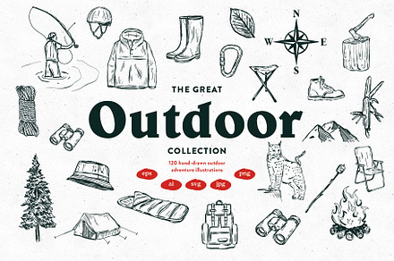 Outdoor Camping vector Illustrations, a Decorative Illustration by dicreate