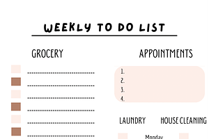 Printable Weekly To Do List