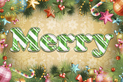 Candy Cane Text for Photoshop, a Layer Style Add-On by Creativenauts (Thumbnail 2 of 5)