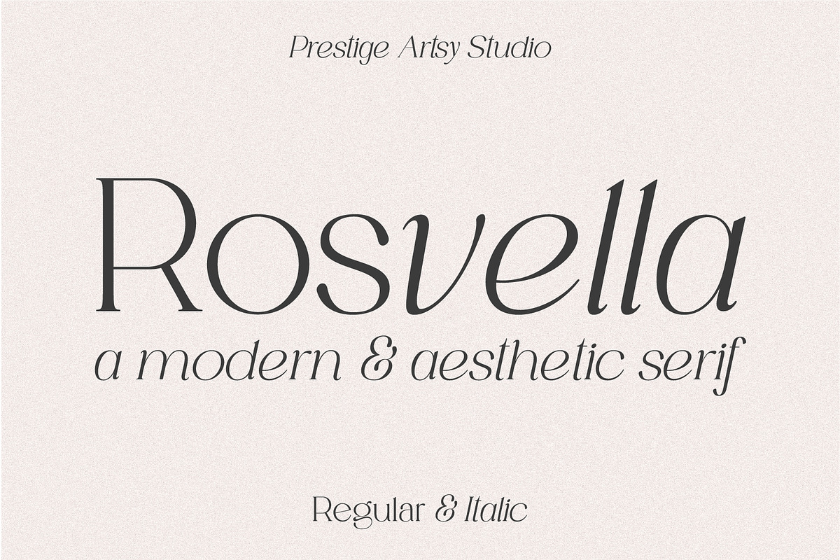Rosvella Serif, a Serif Font by Prestige Artsy Studio (Photo 1 of 11)